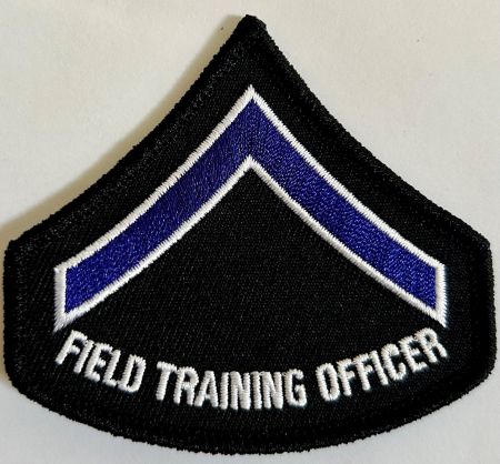 FIELD TRAINING OFFICER (FTO) PURPLE Trimmed by WHITE on BLACK CHEVRON - SOLD in PAIRS.